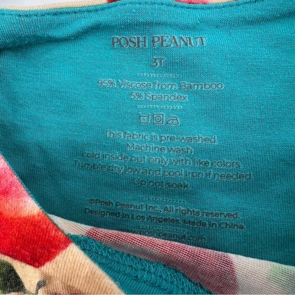 Posh Peanut Apple Print Bamboo Dress Size 3T - Picture 2 of 4